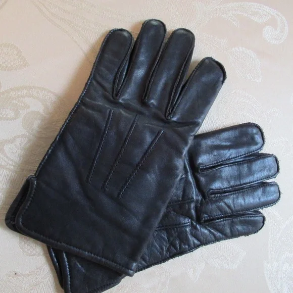 Mens Brown leather gloves - Picture 1 of 8